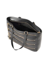 LOVE MOSCHINO ZIPLINE Geantă de cumpărături de umăr negru - Genți femei - 4