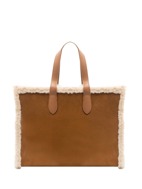 SHERPA Geantă medie cu curea de umăr piele închisă la culoare - Genți femei