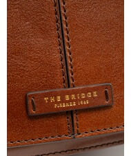 THE BRIDGE FAENTINA Geantă de umăr mare din piele BROWN - Genți femei - 3