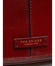 THE BRIDGE FAENTINA Geantă de umăr mare din piele Chianti / Bordeaux / Aur - Genți femei - 3