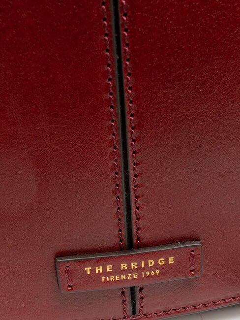 FAENTINA FAENTINA Mini st&acirc;lp din piele Chianti / Bordeaux / Aur - Genți femei