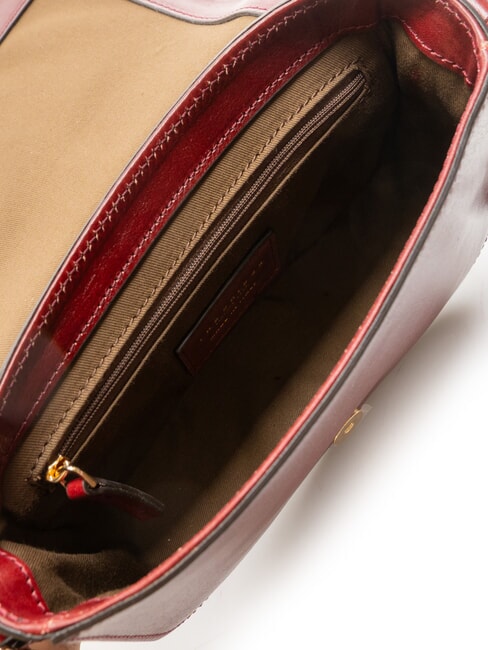 FAENTINA FAENTINA Mini st&acirc;lp din piele Chianti / Bordeaux / Aur - Genți femei