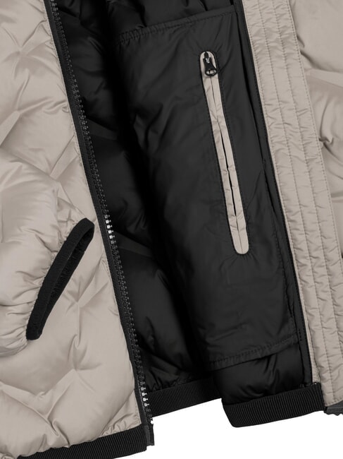 DASHED Jachetă de puf cu glugă cremă de cafea/neagră - Jachete pentru bărbați