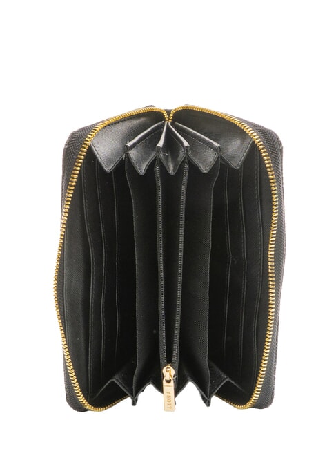 ROMANCE Portofel cu fermoar BLACK - Portofele femei