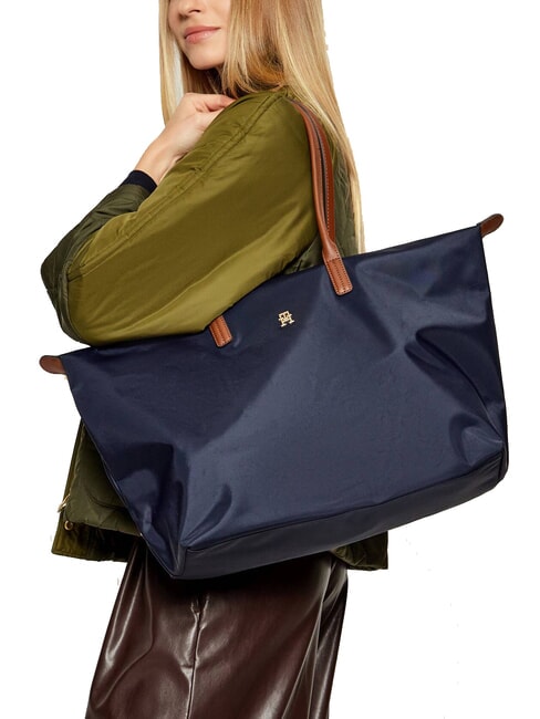 POPETTE Geantă de umăr maxi albastru spațial/negru - Genți femei