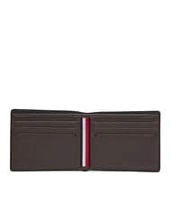TOMMY HILFIGER TH CORP Portofel compact din piele boabe de cafea - Portofele bărbați - 2