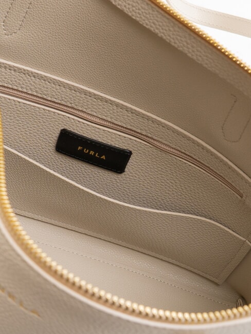 CLASSIC Geantă de cumpărături din piele perla - Genți femei