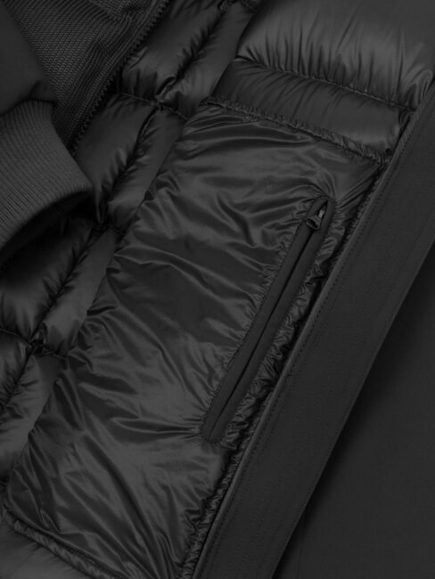 KNITS Pilotă umplută cu puf negru - Jachete pentru bărbați