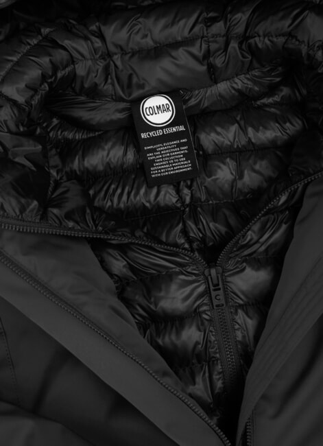 SURROUNDING Jachetă lungă căptușită cu glugă negru - Jachete pentru femei