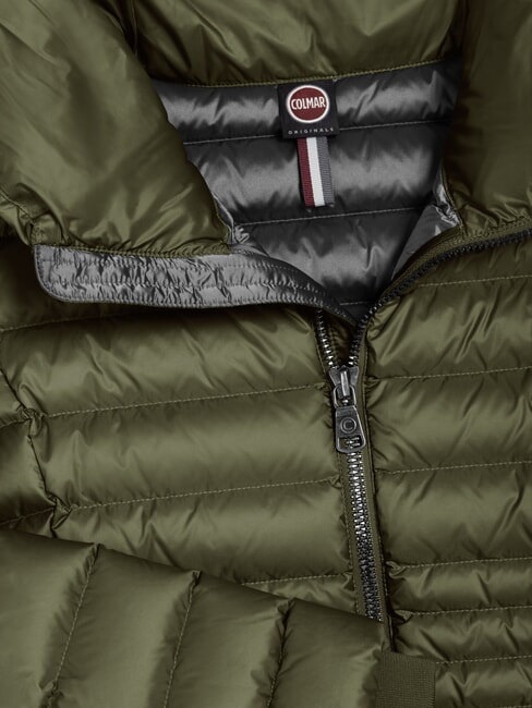 DELUXE Jachetă scurtă cu guler înalt din puf darkmud-darksteel - Jachete de puf pentru femei