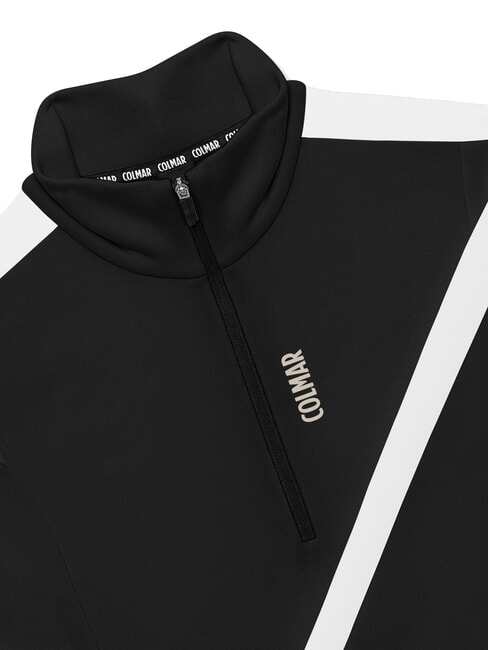 SCI FACETIME Hanorac termic cu guler înalt și fermoar integral alb-negru - Hanorace pentru femei