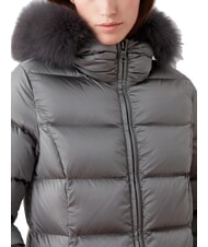 COLMAR DELUXE Jachetă lungă cu puf și glugă oțel &icirc;nchis-oțel &icirc;ntunecat - Jachete de puf pentru femei - 3