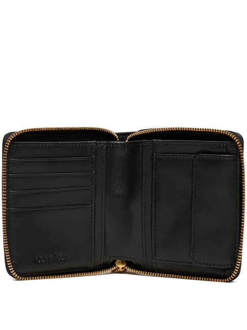 ENGRAVED  Portofel mic din piele pe negru - Portofele femei