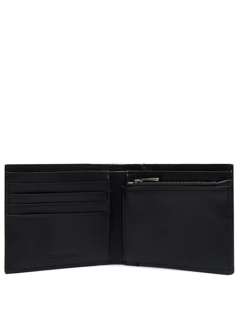 CK PLAQUE Portofel din piele pe negru - Portofele bărbați