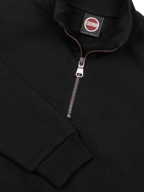 MODISH KIDS Hanorac cu guler înalt și fermoar pe jumătate negru - Hanorac pentru bebeluși