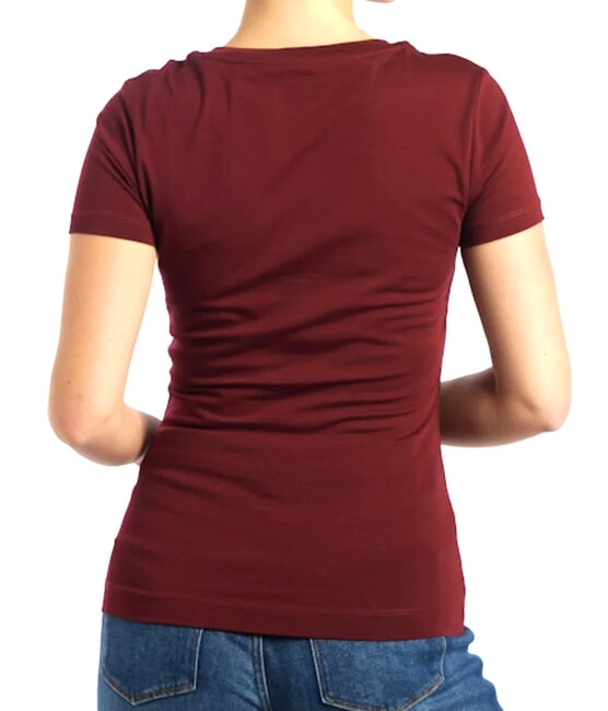 SS CN PEONY TRIANGLE Tricou cu m&acirc;necă scurtă și imprimeu vin - tricou