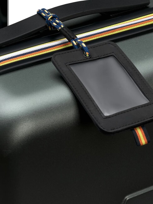 EUDOXIE LOGO Cărucior pentru bagaje de mână verde negricios - Bagaje de mână