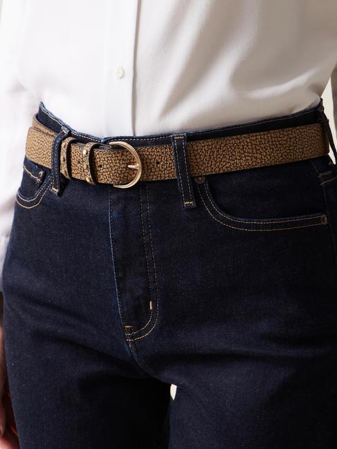 GRAFFITI Cureaua cu crampoane natural op / negru - Curele