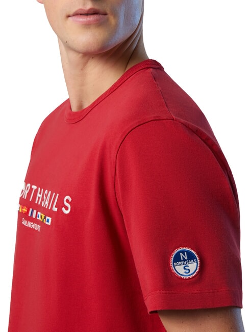 PRINT Tricou de bumbac lavă roșie - tricou