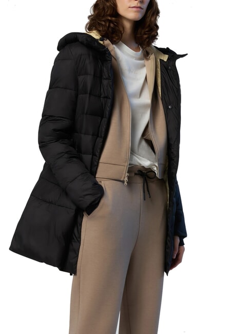 GRACE Pilotă umplută cu puf negru - Jachete de puf pentru femei