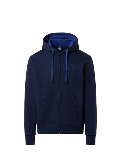 LOGO Hanorac cu fermoar complet albastru marin - hanorace