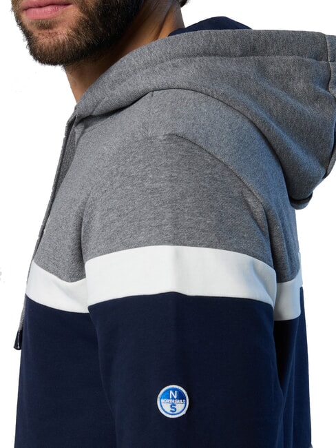 GRAPHIC Hanorac cu gluga melange gri mediu - hanorace