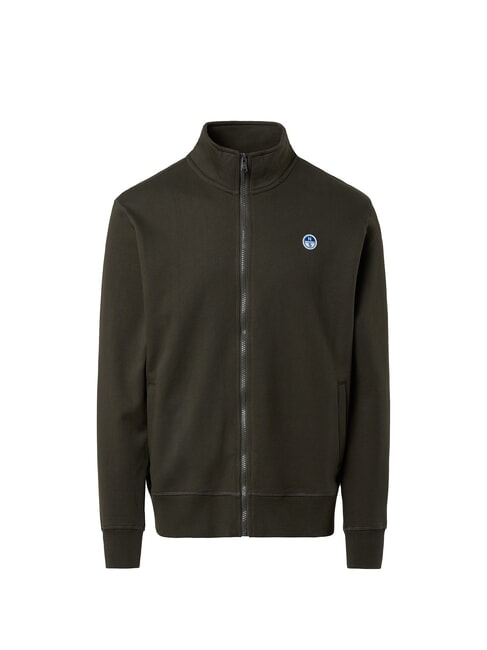 LOGO Hanorac cu fermoar complet verde de pădure - hanorace