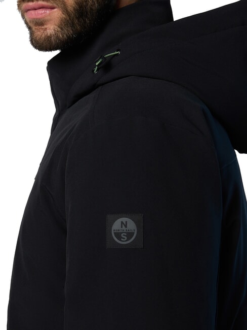 VARBERG Jachetă cu glugă negru - Geci de bărbați