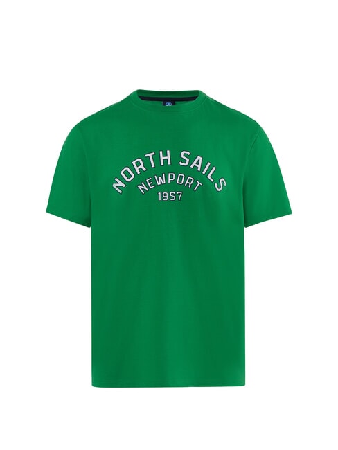 NEWPORT Tricou din bumbac cu logo-ul arcului albina verde - tricou