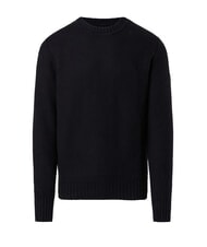 NORTH SAILS N|S Pulover cu guler rotund și imprimeu tip waffle melange gri închis - Pulovere pentru bărbați - 5