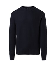 NORTH SAILS N|S Pulover cu guler rotund și imprimeu tip waffle albastru marin - Pulovere pentru bărbați - 4
