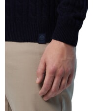 NORTH SAILS N|S Pulover cu guler rotund, tricotat cu împletitură albastru marin - Pulovere pentru bărbați - 4