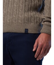 NORTH SAILS N|S Pulover cu guler rotund, tricotat cu &icirc;mpletitură amestec fosil - Pulovere pentru bărbați - 3