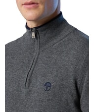 NORTH SAILS N|S Pulover cu guler &icirc;nalt și fermoar pe jumătate melange gri mediu - Pulovere pentru bărbați - 3