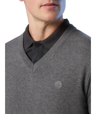 NORTH SAILS N|S Pulover cu decolteu în V melange gri mediu - Pulovere pentru bărbați - 3