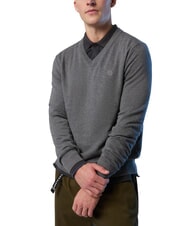 NORTH SAILS N|S Pulover cu decolteu în V melange gri mediu - Pulovere pentru bărbați - 4