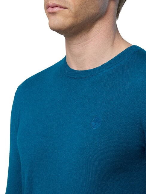 N|S Pulover cu guler rotund apa verde - Pulovere pentru bărbați