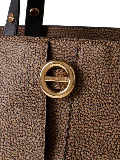 TULIP  Geantă de m&acirc;nă, cu curea de umăr natural op / negru - Genți femei