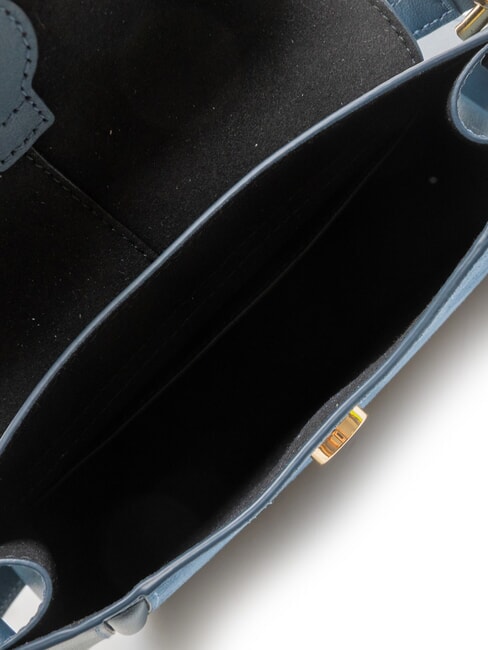 FLOW Geantă mică din piele cu curea de umăr tonuri gri-albastrui - Genți femei