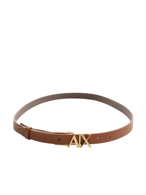 CINTURA Curea reversibilă din piele coajă de cocos / ciocolată fierbinte - Curele