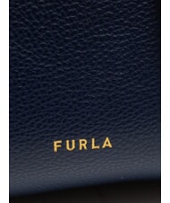FURLA GOCCIA Geanta de umar din piele ciocanita albastru regal - Genți femei - 3