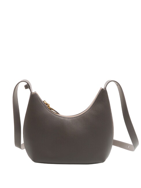 GOCCIA Geanta de umar din piele ciocanita gri urban - Genți femei