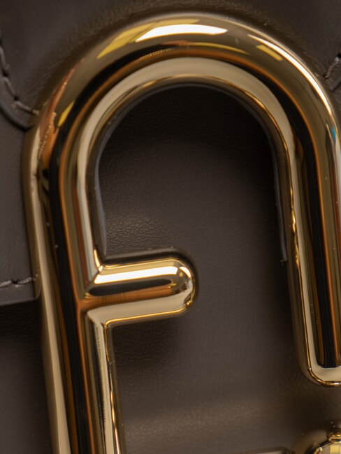 URBAN Geantă mică de umăr din piele gri urban - Genți femei