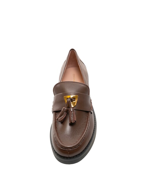 BEAT SELLERIA Mocasini din piele cu ciucure brunetă - Pantofi femei