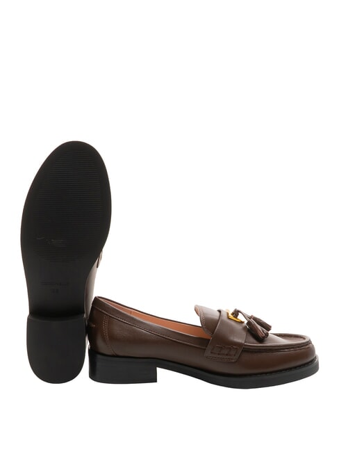 BEAT SELLERIA Mocasini din piele cu ciucure brunetă - Pantofi femei