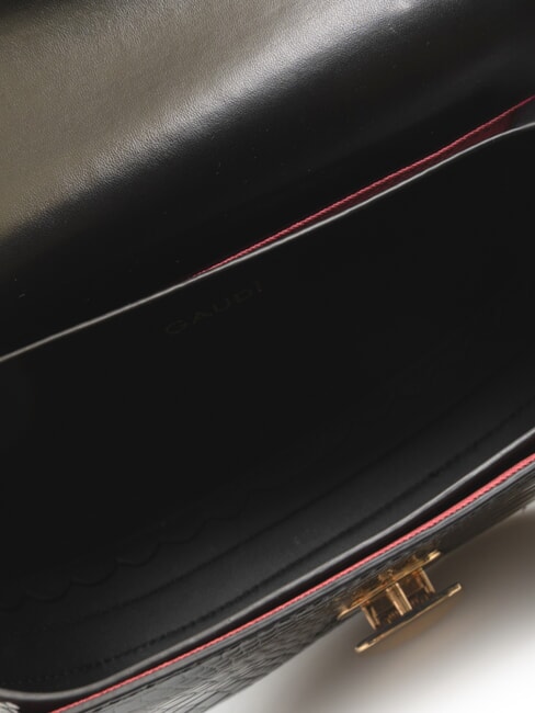 EVELYN COCCO Geantă de umăr mică cu imprimeu BLACK - Genți femei