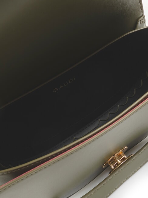 EVELYN Geantă mică de umăr cu clapă MILITARE - Genți femei