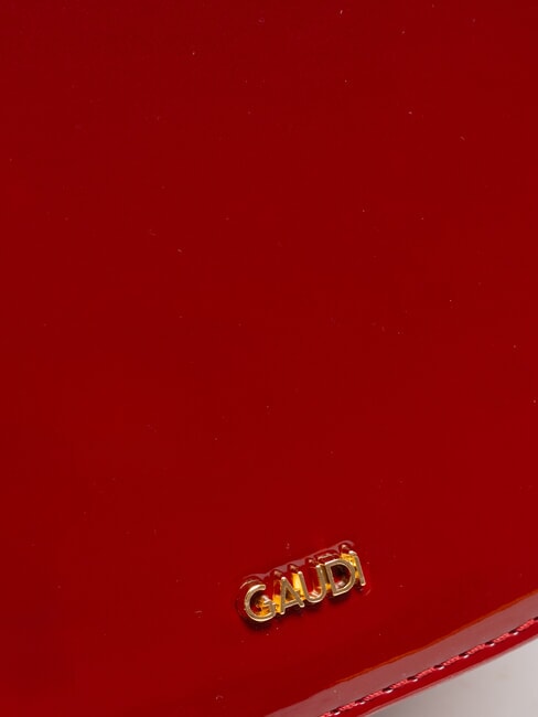 EVELYN LAK Geantă mică de umăr din piele lăcuită RED - Genți femei