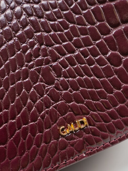 EVELYN COCCO Geantă de umăr mică cu imprimeu vin - Genți femei