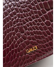 GAUDÌ EVELYN COCCO Geantă de umăr mică cu imprimeu vin - Genți femei - 4